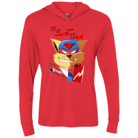 T-Shirts Vintage Red / X-Small The Swat Team Triblend Long Sleeve Hoodie Tee