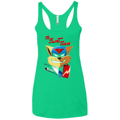 T-Shirts Envy / X-Small The Swat Team Women's Triblend Racerback Tank