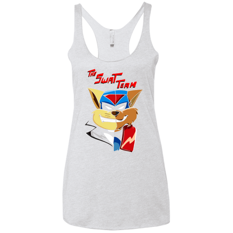 T-Shirts Heather White / X-Small The Swat Team Women's Triblend Racerback Tank