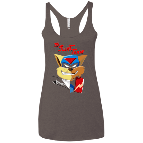 T-Shirts Macchiato / X-Small The Swat Team Women's Triblend Racerback Tank