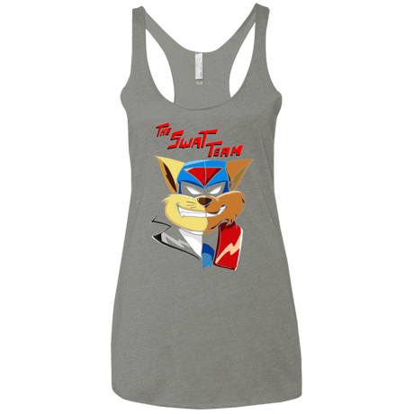 T-Shirts Venetian Grey / X-Small The Swat Team Women's Triblend Racerback Tank