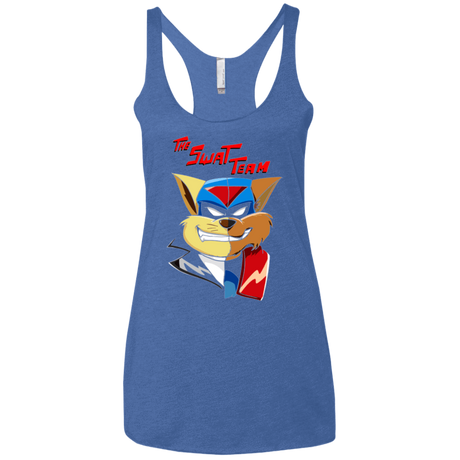 T-Shirts Vintage Royal / X-Small The Swat Team Women's Triblend Racerback Tank