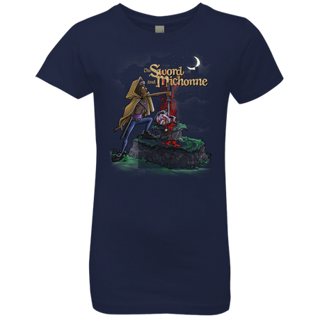 T-Shirts Midnight Navy / YXS The Sword and Michonne Girls Premium T-Shirt