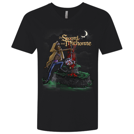 T-Shirts Black / X-Small The Sword and Michonne Men's Premium V-Neck