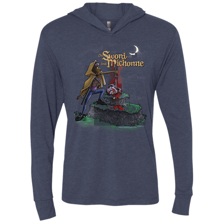 T-Shirts Vintage Navy / X-Small The Sword and Michonne Triblend Long Sleeve Hoodie Tee