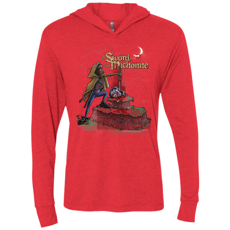 T-Shirts Vintage Red / X-Small The Sword and Michonne Triblend Long Sleeve Hoodie Tee