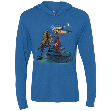 T-Shirts Vintage Royal / X-Small The Sword and Michonne Triblend Long Sleeve Hoodie Tee
