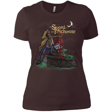 T-Shirts Dark Chocolate / X-Small The Sword and Michonne Women's Premium T-Shirt