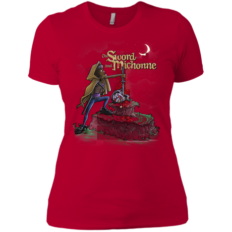 T-Shirts Red / X-Small The Sword and Michonne Women's Premium T-Shirt