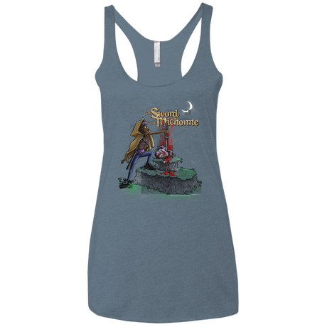 T-Shirts Indigo / X-Small The Sword and Michonne Women's Triblend Racerback Tank