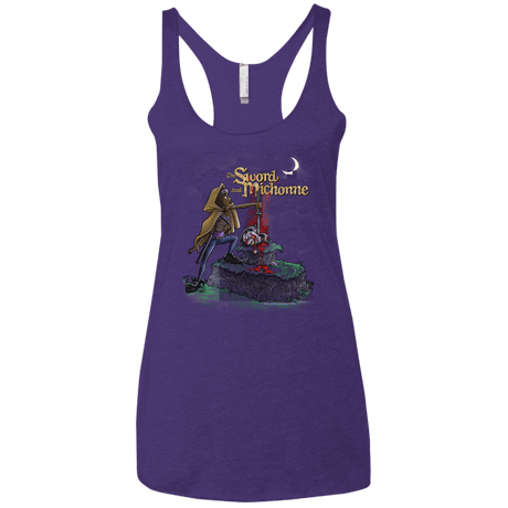 T-Shirts Purple / X-Small The Sword and Michonne Women's Triblend Racerback Tank