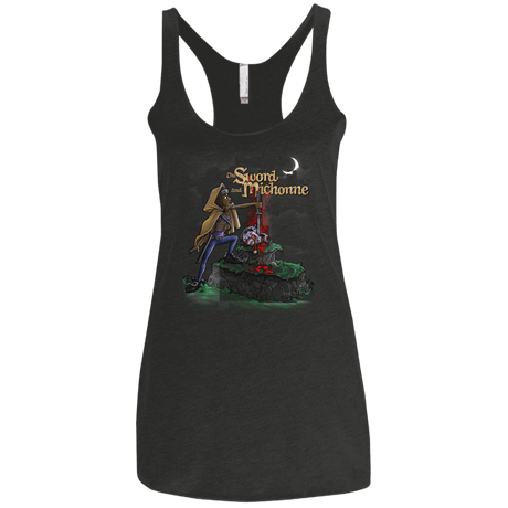 T-Shirts Vintage Black / X-Small The Sword and Michonne Women's Triblend Racerback Tank
