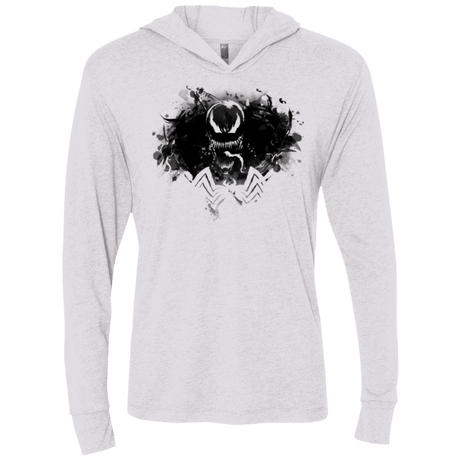 T-Shirts Heather White / X-Small The Symbiote Triblend Long Sleeve Hoodie Tee