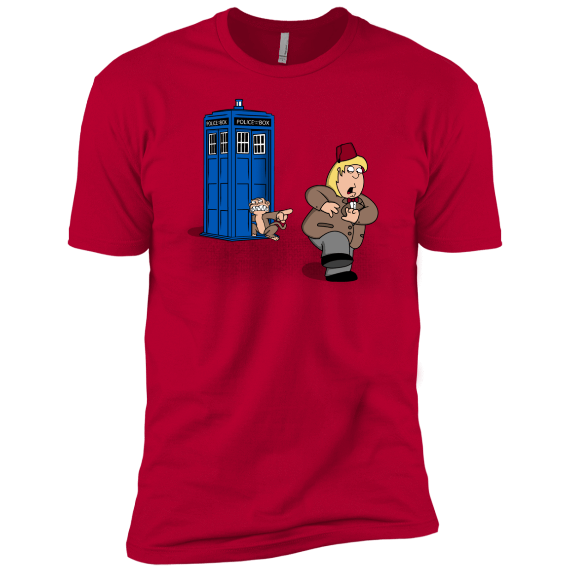 T-Shirts Red / YXS The Tardis Monkey Boys Premium T-Shirt
