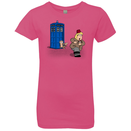 T-Shirts Hot Pink / YXS The Tardis Monkey Girls Premium T-Shirt