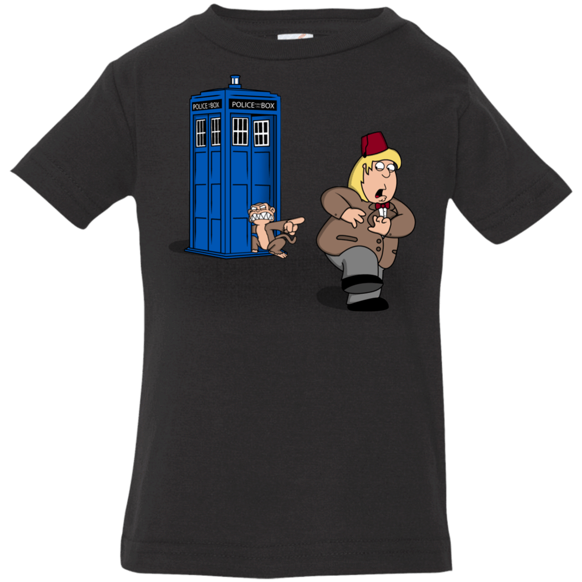 T-Shirts Black / 6 Months The Tardis Monkey Infant Premium T-Shirt