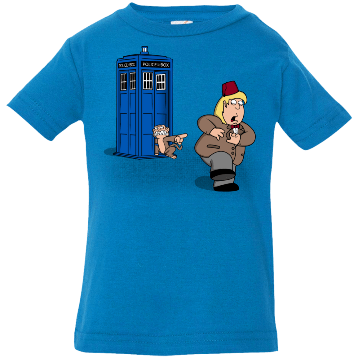 T-Shirts Cobalt / 6 Months The Tardis Monkey Infant Premium T-Shirt