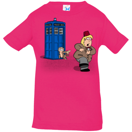 T-Shirts Hot Pink / 6 Months The Tardis Monkey Infant Premium T-Shirt