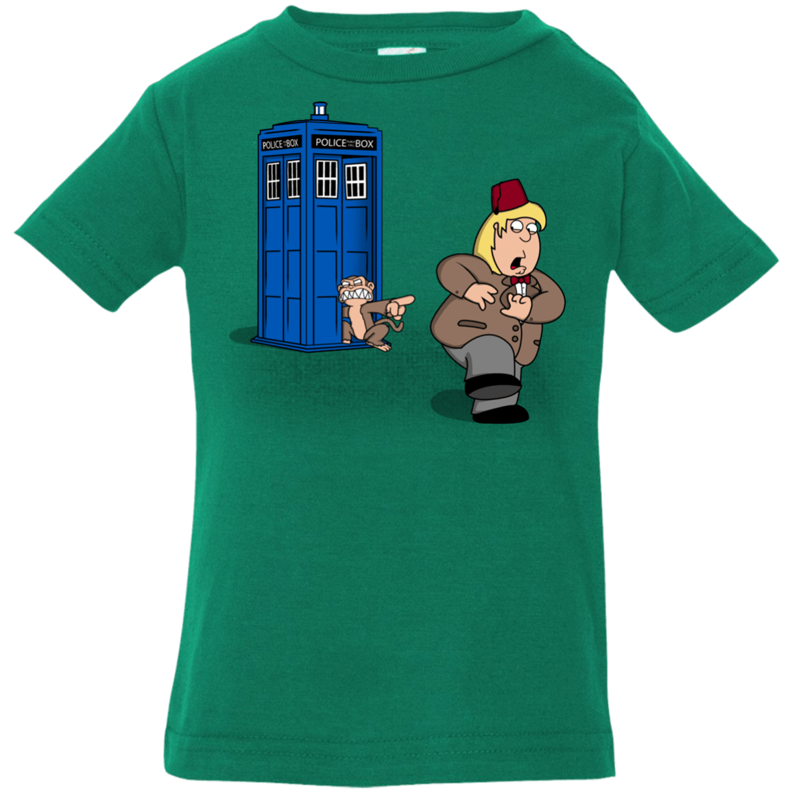 T-Shirts Kelly / 6 Months The Tardis Monkey Infant Premium T-Shirt
