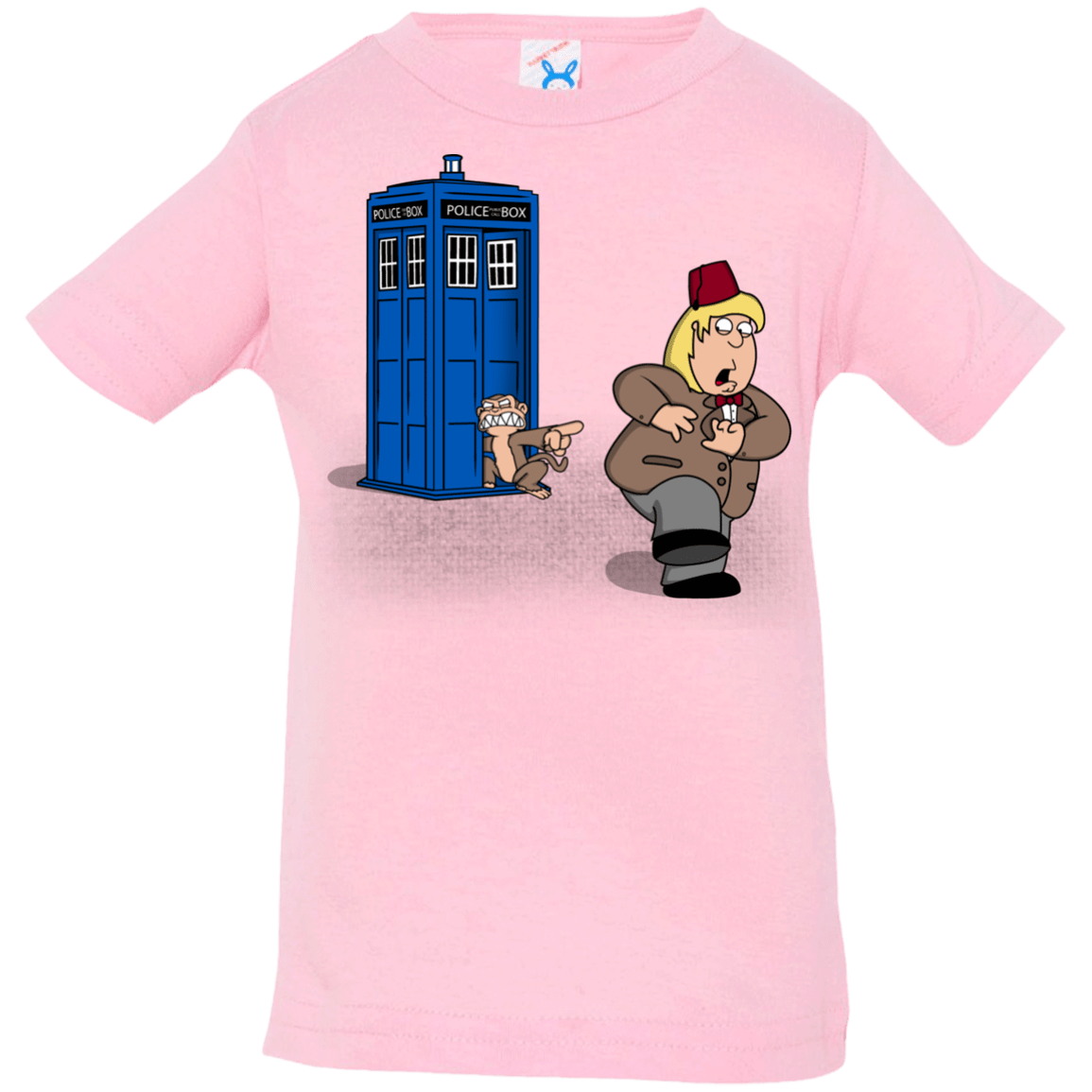 T-Shirts Pink / 6 Months The Tardis Monkey Infant Premium T-Shirt