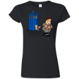 T-Shirts Black / S The Tardis Monkey Junior Slimmer-Fit T-Shirt