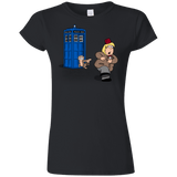 T-Shirts Black / S The Tardis Monkey Junior Slimmer-Fit T-Shirt