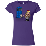 T-Shirts Purple / S The Tardis Monkey Junior Slimmer-Fit T-Shirt