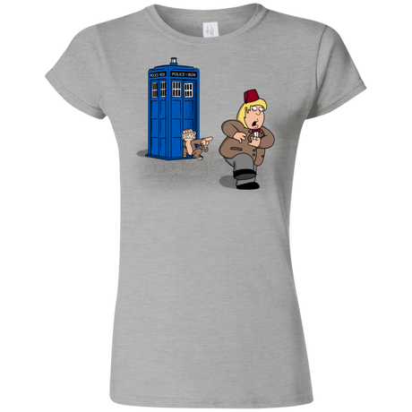 T-Shirts Sport Grey / S The Tardis Monkey Junior Slimmer-Fit T-Shirt