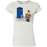 T-Shirts White / S The Tardis Monkey Junior Slimmer-Fit T-Shirt