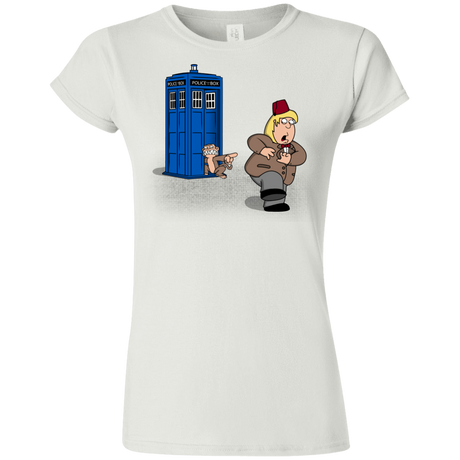 T-Shirts White / S The Tardis Monkey Junior Slimmer-Fit T-Shirt