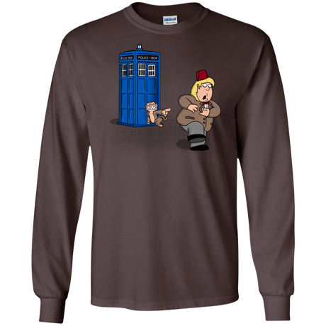 T-Shirts Dark Chocolate / S The Tardis Monkey Long Sleeve T-Shirt