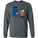 T-Shirts Dark Heather / S The Tardis Monkey Long Sleeve T-Shirt