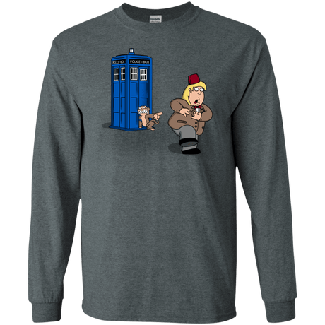 T-Shirts Dark Heather / S The Tardis Monkey Long Sleeve T-Shirt