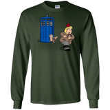 T-Shirts Forest Green / S The Tardis Monkey Long Sleeve T-Shirt