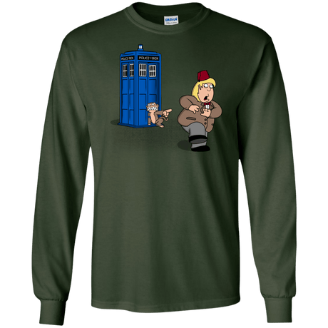 T-Shirts Forest Green / S The Tardis Monkey Long Sleeve T-Shirt