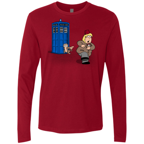 T-Shirts Cardinal / S The Tardis Monkey Men's Premium Long Sleeve