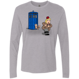 T-Shirts Heather Grey / S The Tardis Monkey Men's Premium Long Sleeve