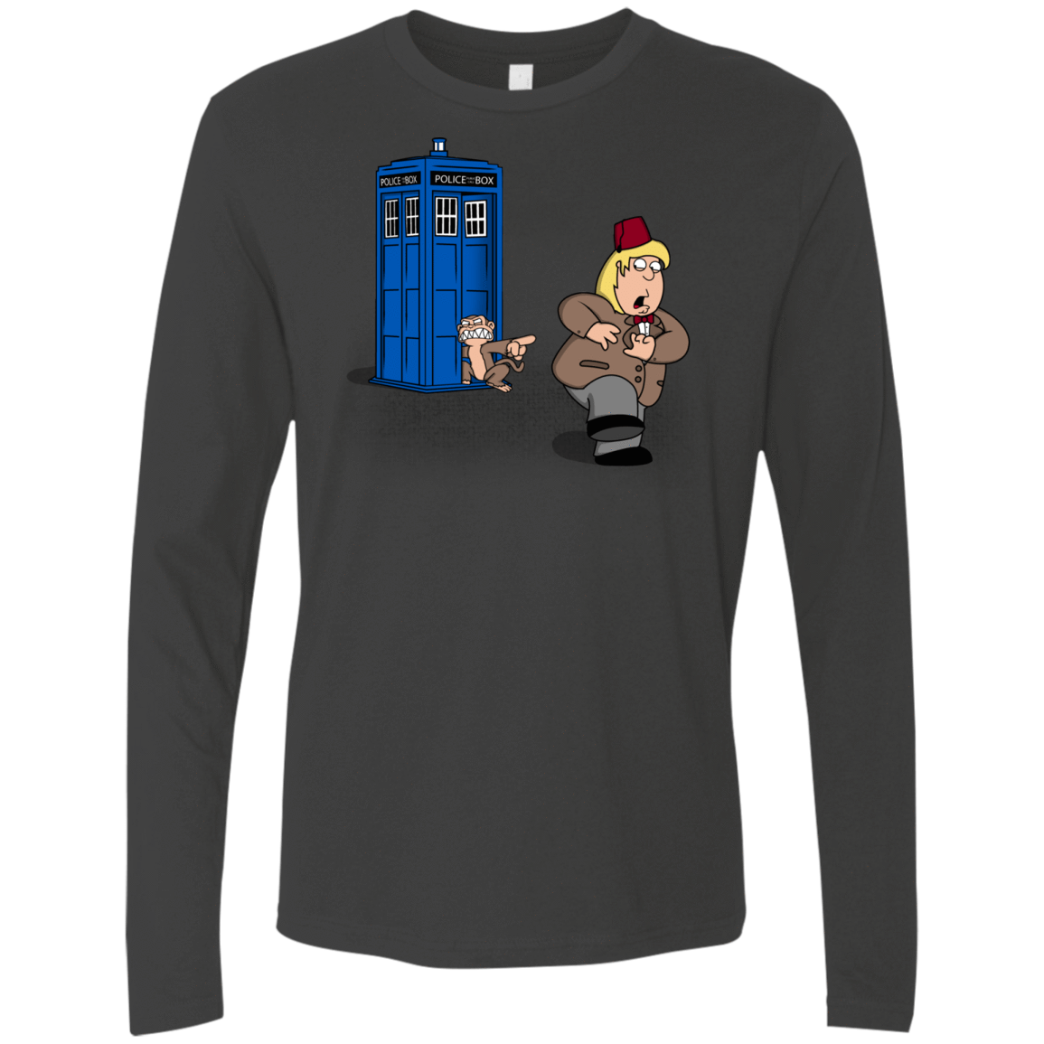 T-Shirts Heavy Metal / S The Tardis Monkey Men's Premium Long Sleeve