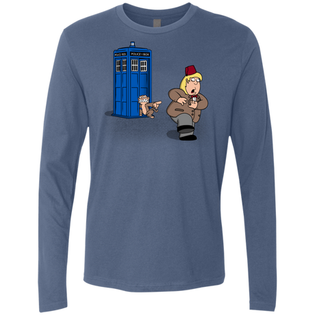 T-Shirts Indigo / S The Tardis Monkey Men's Premium Long Sleeve