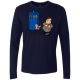 T-Shirts Midnight Navy / S The Tardis Monkey Men's Premium Long Sleeve