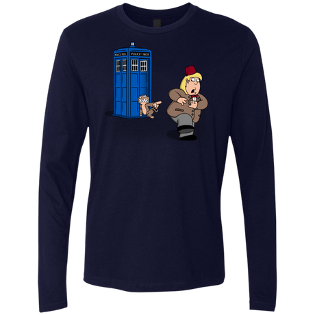 T-Shirts Midnight Navy / S The Tardis Monkey Men's Premium Long Sleeve