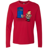 T-Shirts Red / S The Tardis Monkey Men's Premium Long Sleeve