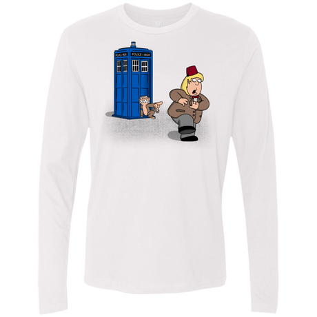 T-Shirts White / S The Tardis Monkey Men's Premium Long Sleeve