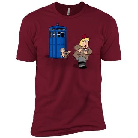 T-Shirts Cardinal / X-Small The Tardis Monkey Men's Premium T-Shirt