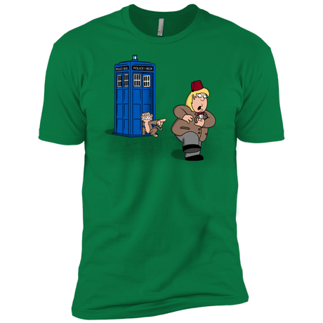 T-Shirts Kelly Green / X-Small The Tardis Monkey Men's Premium T-Shirt