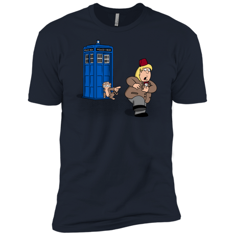 T-Shirts Midnight Navy / X-Small The Tardis Monkey Men's Premium T-Shirt