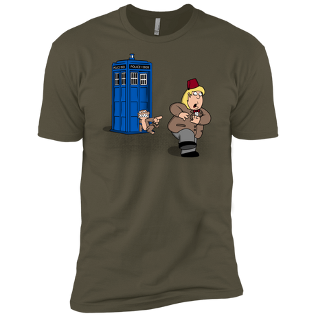 T-Shirts Military Green / X-Small The Tardis Monkey Men's Premium T-Shirt