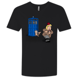 T-Shirts Black / X-Small The Tardis Monkey Men's Premium V-Neck
