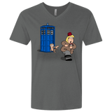 T-Shirts Heavy Metal / X-Small The Tardis Monkey Men's Premium V-Neck