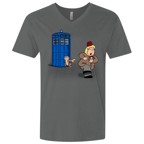 T-Shirts Heavy Metal / X-Small The Tardis Monkey Men's Premium V-Neck